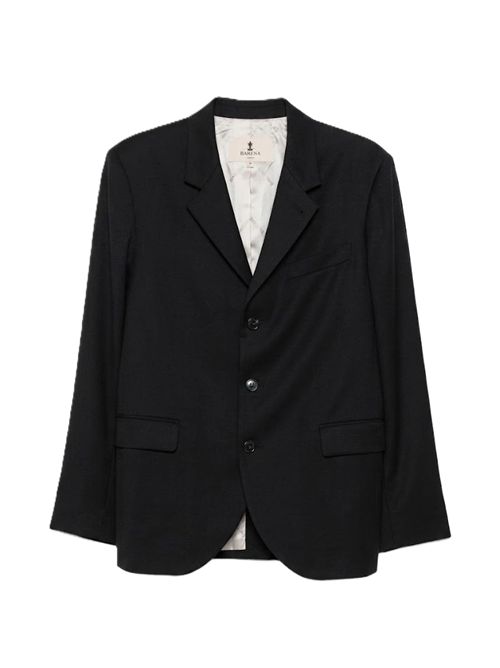 BarenaBlazer completo monopetto Faliero con revers classici nero Barena | GID5729 0482590 NERO